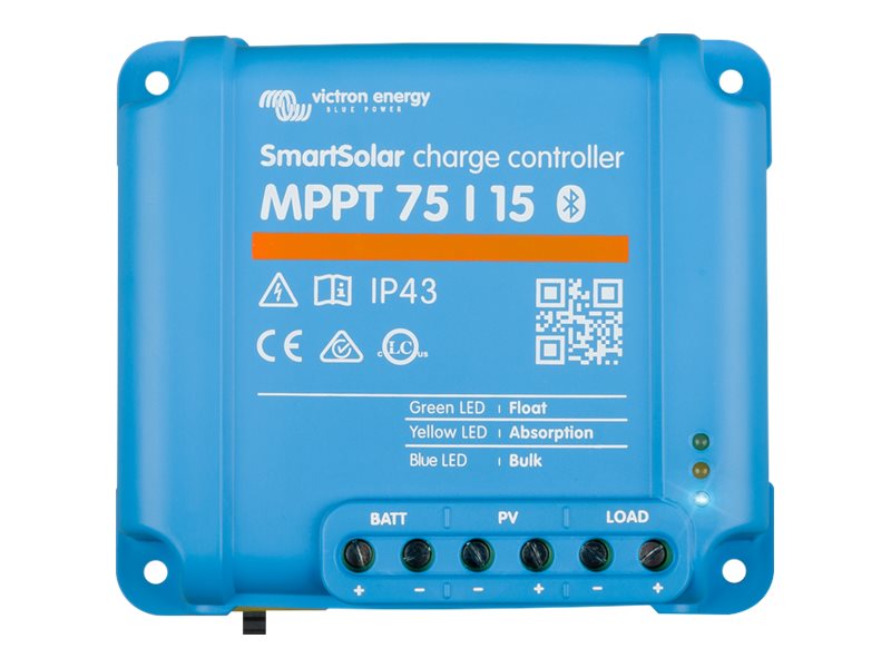 Victron Energy SmartSolar MPPT 75/15 Solarladeregler 12 V / 24 V 15 A Bluetooth Blau, RAL 5012