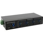 USB 3.2 HUB 4-Port Gen1 inkl.USB Kab inkl.USB-Kabel,DIN-Rail-Kit,VIA Chip (EX-11224HMVS)