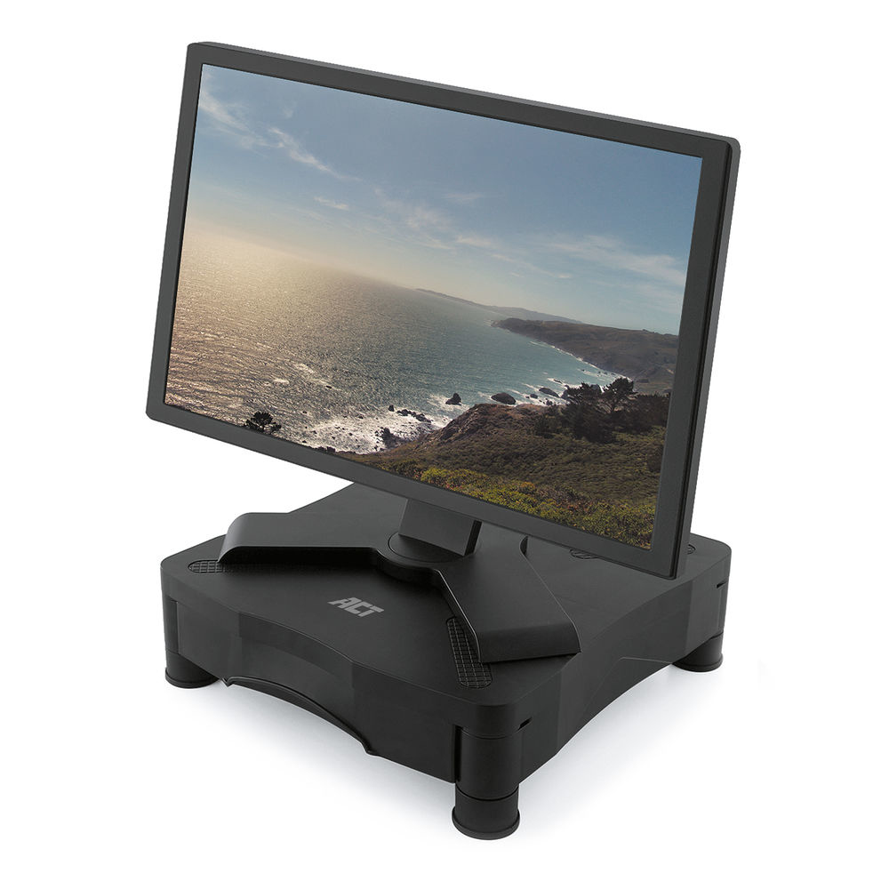 ACT AC8200 Monitorständer mit Schublade 17" Schwarz