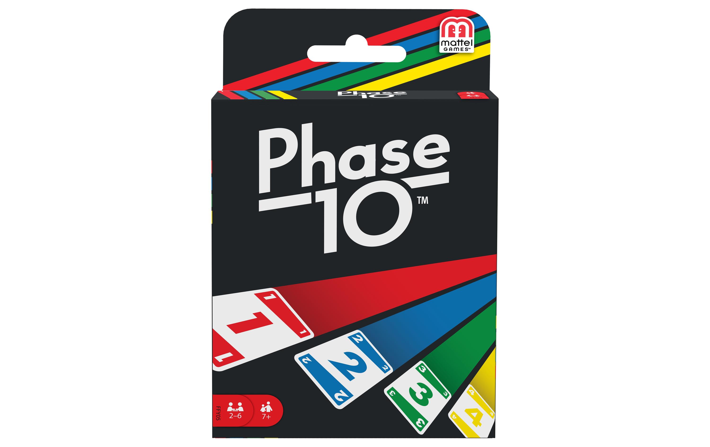 Mattel Games Phase 10 Kartenspiel für 2-6 Spieler ab 7 Jahren
