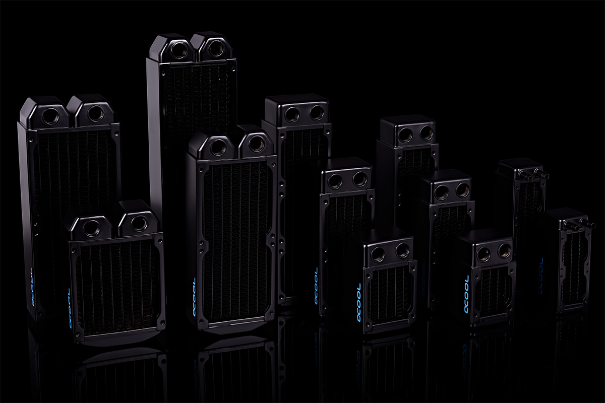 Alphacool NexXxoS XT45 Full Copper 40mm Triple Kühlsystem Schwarz