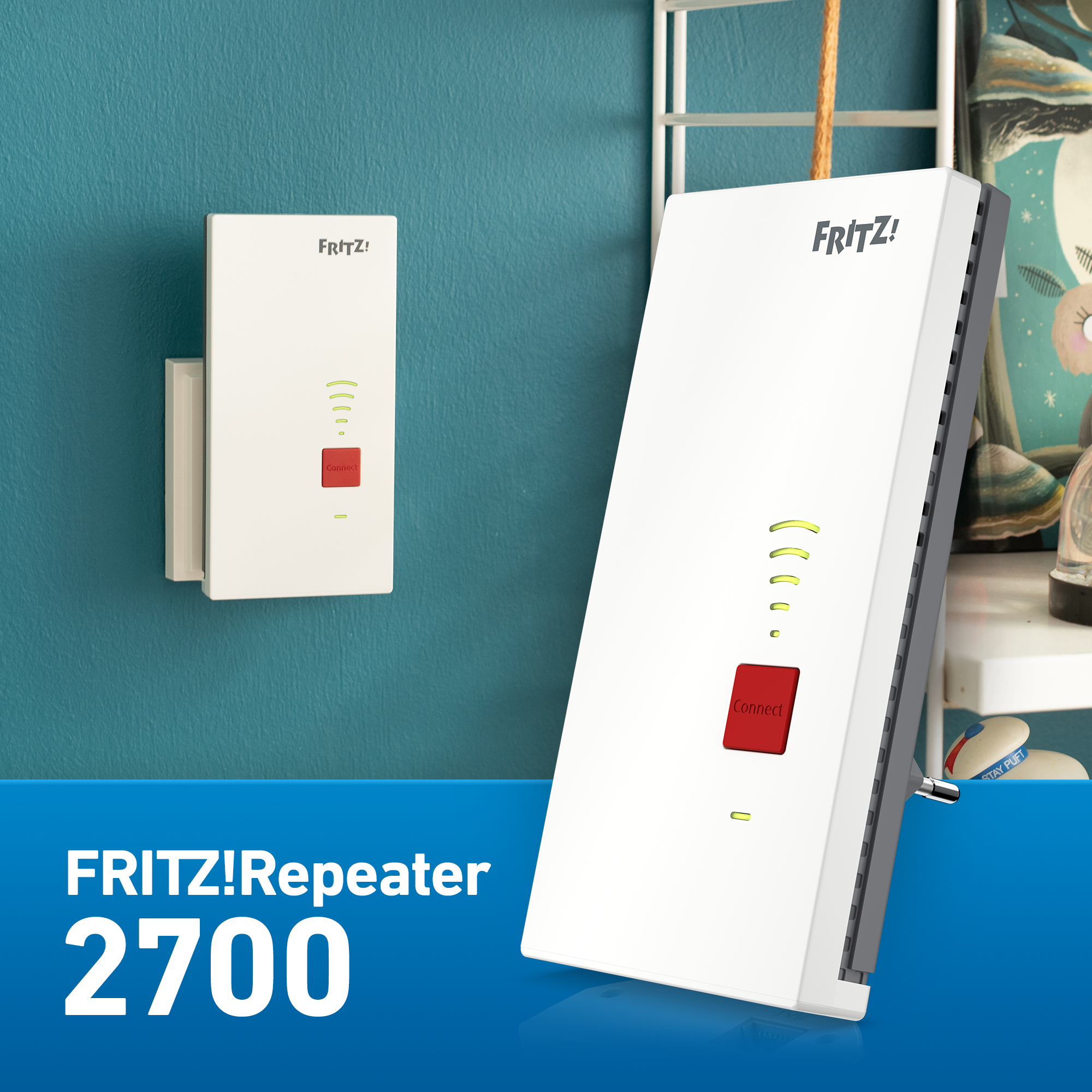 FRITZ! Mesh Set 2700 3-Pack Wi-Fi 7 Dual-Band Repeater Weiß