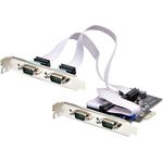STARTECH.COM 4-Port Serielle PCIe Karte PCI Express zu RS232/RS422/RS485 DB9 Serielle Karte 16C1050 UART ESD Schutz Windows/Linux (PS74ADF-SERIAL-CARD)