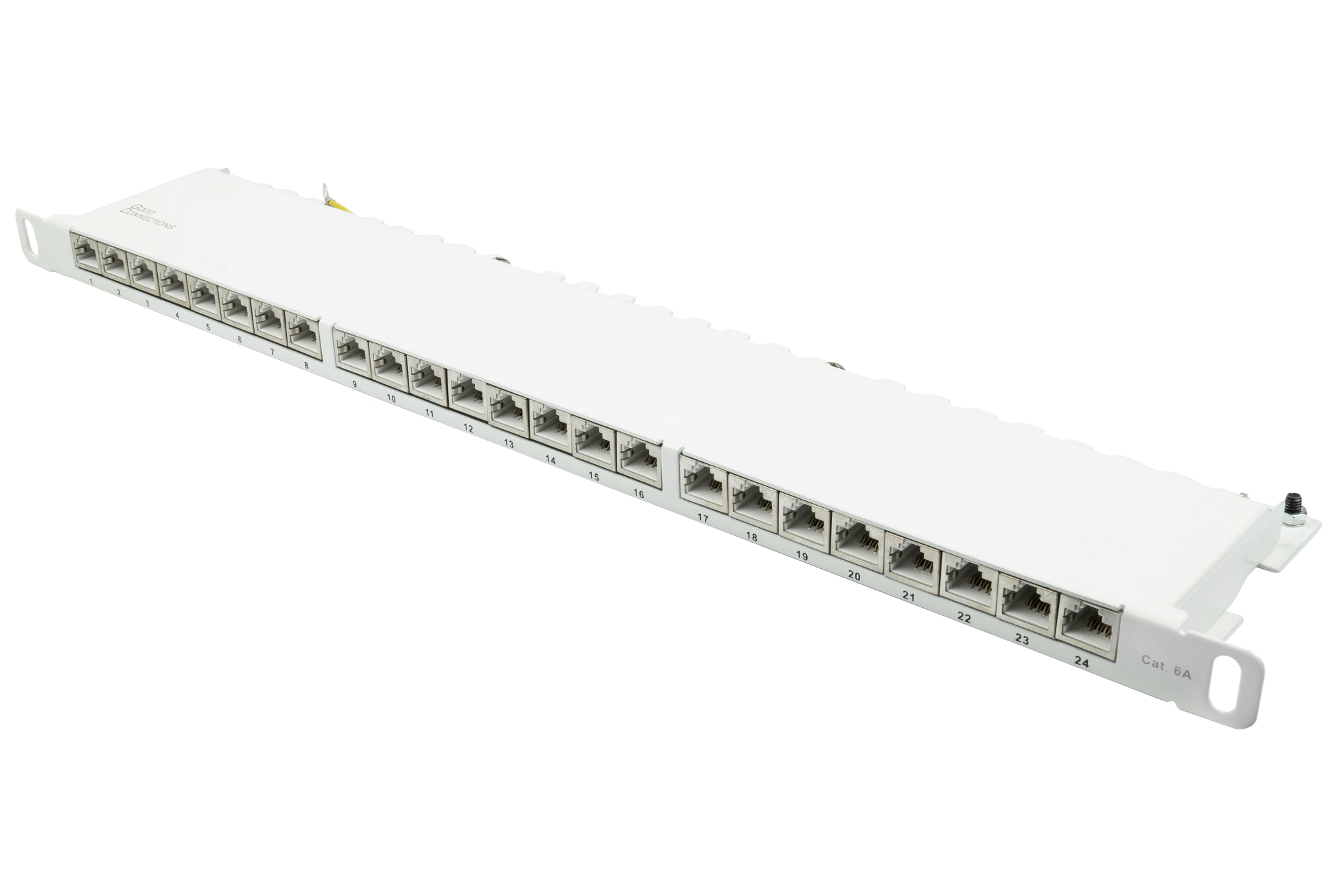 Good Connections Go GC-N0143 Patchpanel 19" Cat.6A 24-Port 0,5 HE STP Reinweiß