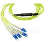 Kompatibles Alcatel-Nokia 3HE13897AA-7.5 BlueOptics LWL Breakout Patchkabel, MPO/APC, 4xDuplex LC/UPC, 7.5 Meter, Singlemode E9/125µm, G.657.A1, Markenfaser, 3.0mm LSZH gelb, 8 Kerne und MPO Stecker ohne Pins, inkl. Messprotokoll (3HE13897AA-7.5-BO)