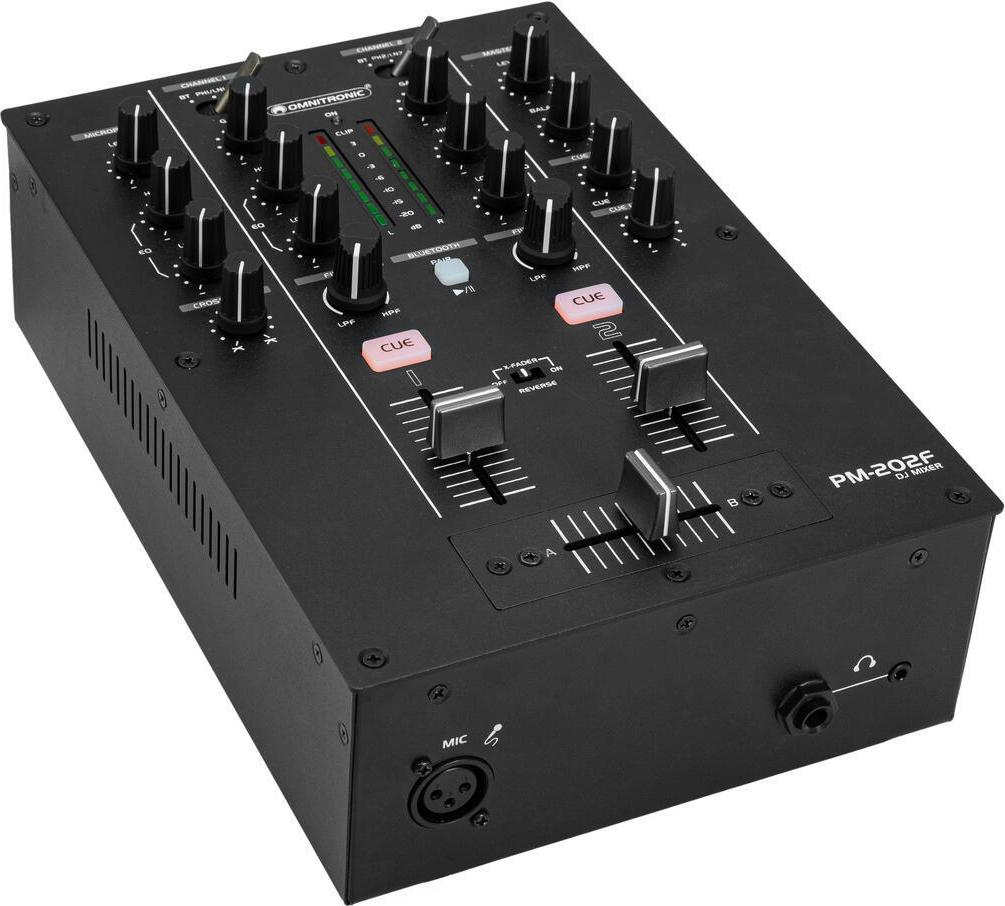 OMNITRONIC PM-202F 2-Kanal-DJ-Mixer mit Filter und Bluetooth (10006863)