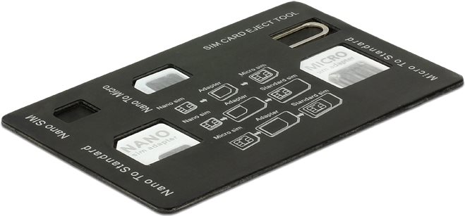 Delock 10,20cm (4") 1 SIM Karten Adapter Set (20650)