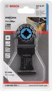 Bosch Starlock AIZ 32 AT - Tauchsägenschneidblatt - für Metall, zementgebundene Faserplatte - 5 Stücke - Breite: 32 mm