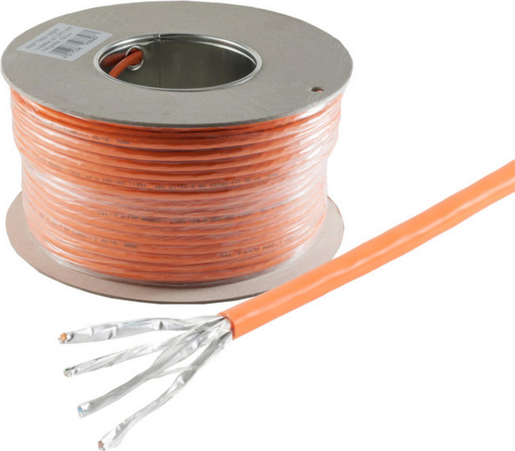 S-Conn 08-81031007 Netzwerkkabel Orange 100 mCat.7 Rohkabel S/FTP (S-STP) (08-81031007)