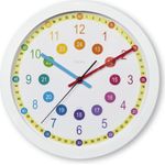 Hama Kinder-Wanduhr Sal, ohne Ticken, für Kinderzimmer, analog, Ø 30 cm, Bunt (00222203)