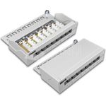 Wirewin 8-Port KAT5e Desktoppanel, geschirmt, LSA Anschluss Patch Panele (DVP-TRIO-K5E 8)