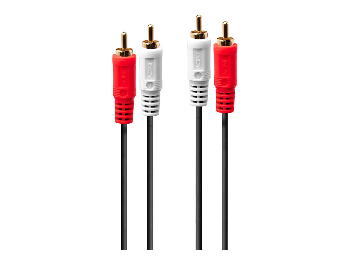 Lindy Premium Audiokabel 2x RCA Stecker/Stecker 10 m Schwarz