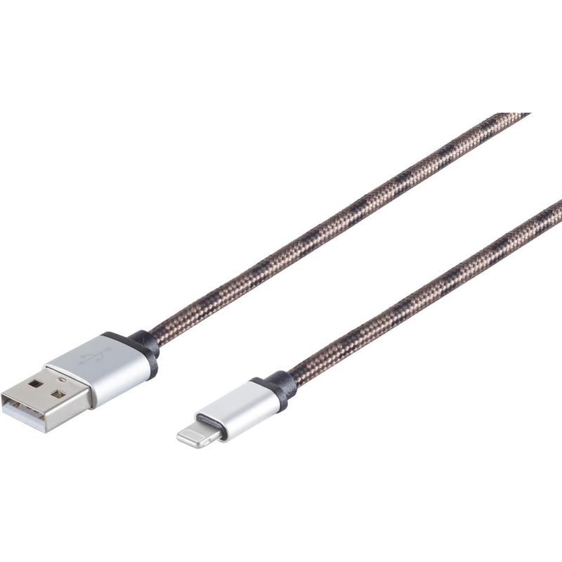 S-Conn 14-50078 0.9m USB A Lightning Braun Handykabel 14-50078 グッチGucci   ビットラバーレインローファー