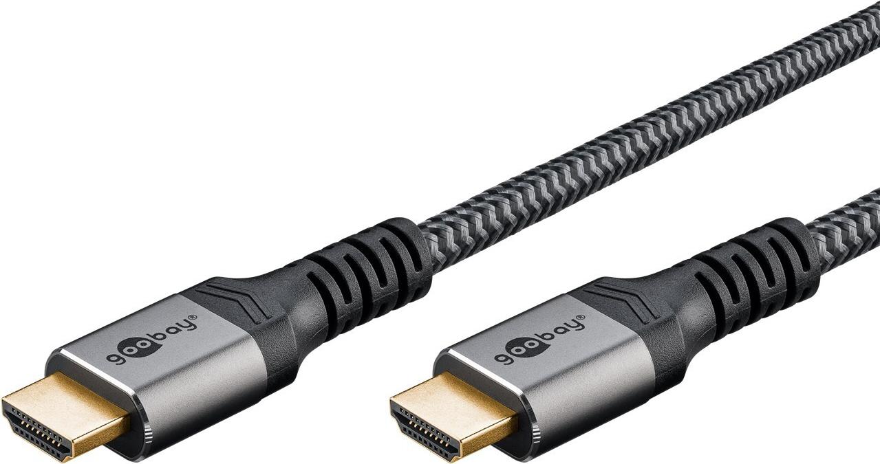 Goobay 64992 HDMI-Kabel 0,5 m HDMI Typ A (Standard) Grau (64992)