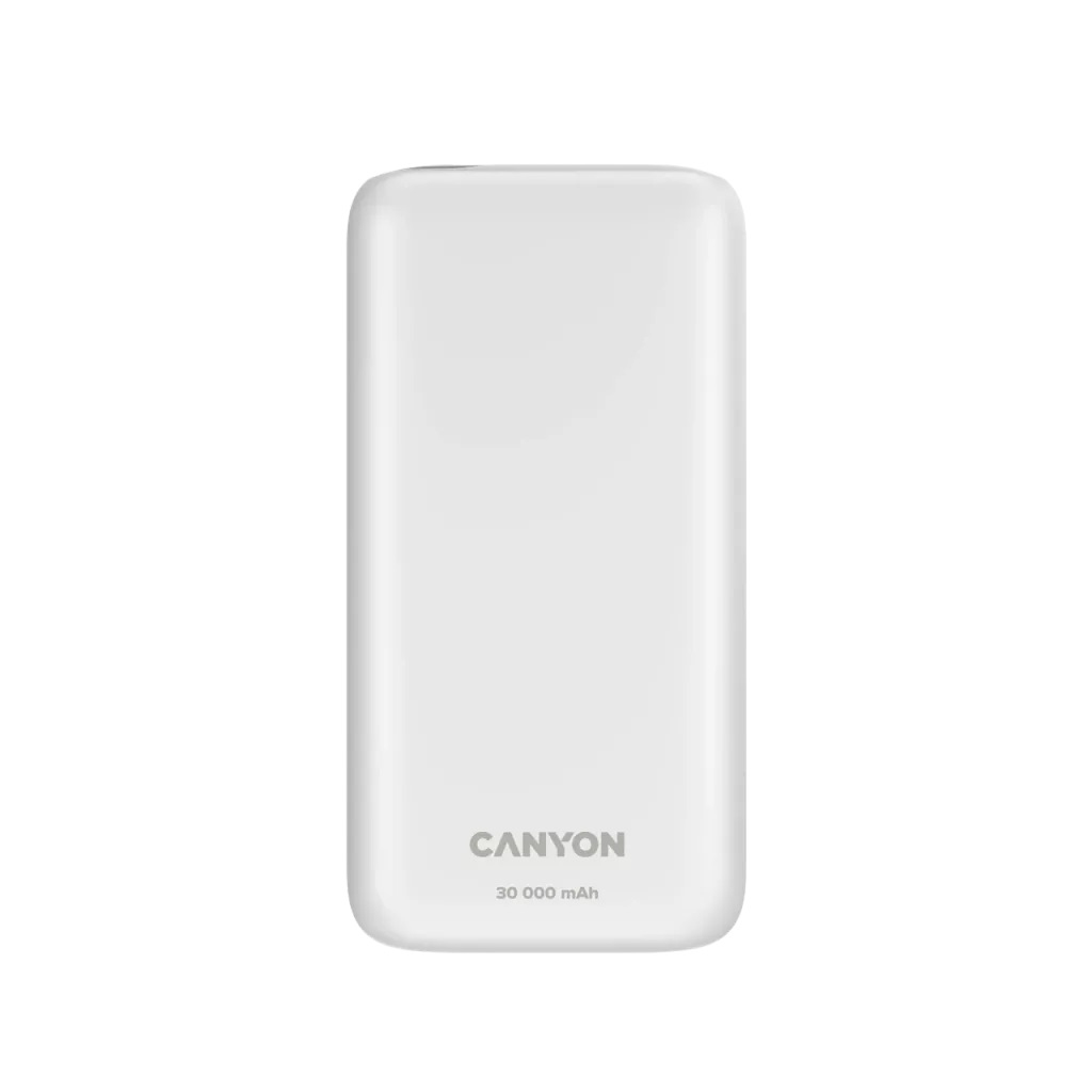 Canyon PB-301 Powerbank 30000 mAh 20 W PD QC 3.0 Weiß