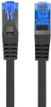 Lanberg PATCHCORD CAT.6A S/FTP LSZH CCA 0.5M SCHWARZ FLUKE Z (PCF6A-10CC-0050-BK)