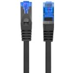 Lanberg PATCHCORD CAT.6A S/FTP LSZH CCA 0.5M SCHWARZ FLUKE Z (PCF6A-10CC-0050-BK)
