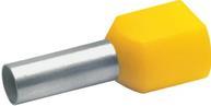 Klauke Zwillings-Aderendhülse 6 mm² 14 mm Teilisoliert Gelb 87514 100 St. (87514)