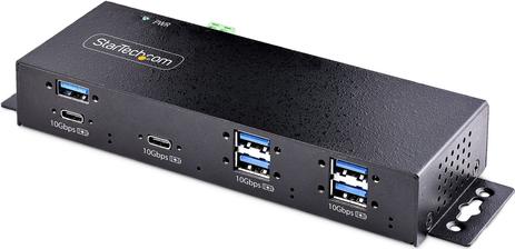 StarTech.com 7-Port Industrial USB Hub 10Gbps Hub, Metal, Mountable, TAA (HB31C5A2CME)