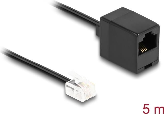 DeLOCK 88095 Telefonkabel 5 m Schwarz (88095)
