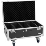 ROADINGER Flightcase 4x LED Strobe SMD PRO mit Lenkrollen 85x53x49 cm 100 kg Last