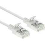ACT White 3 meter LSZH U/FTP CAT6A datacenter slimline patch cable snagless with RJ45 connectors (DC6903)