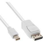 InLine 17133 DisplayPort-Kabel 3 m Mini DisplayPort Weiß (17133)