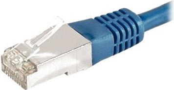 Patchkabel F/UTP, CAT.6a, blau, 15,0 m Für 10 Gigabit/s, mit besonders schmalem Knickschutz (859525)