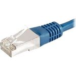 Patchkabel F/UTP, CAT.6a, blau, 15,0 m Für 10 Gigabit/s, mit besonders schmalem Knickschutz (859525)