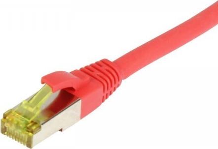 Patchkabel RJ45, CAT6A 500Mhz, 7,5m, rot, S-STP(S/FTP), TPE/LSZH(Ultraflex), AWG26, mitCat.7 Rohkabel, Synergy 21 (S217720)