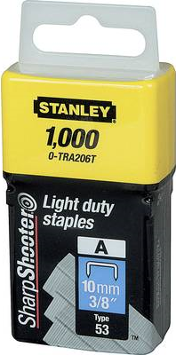 Stanley by Black & Decker Klammern Typ A 10mm 1000 St. 1 St. 1-TRA206T N/A