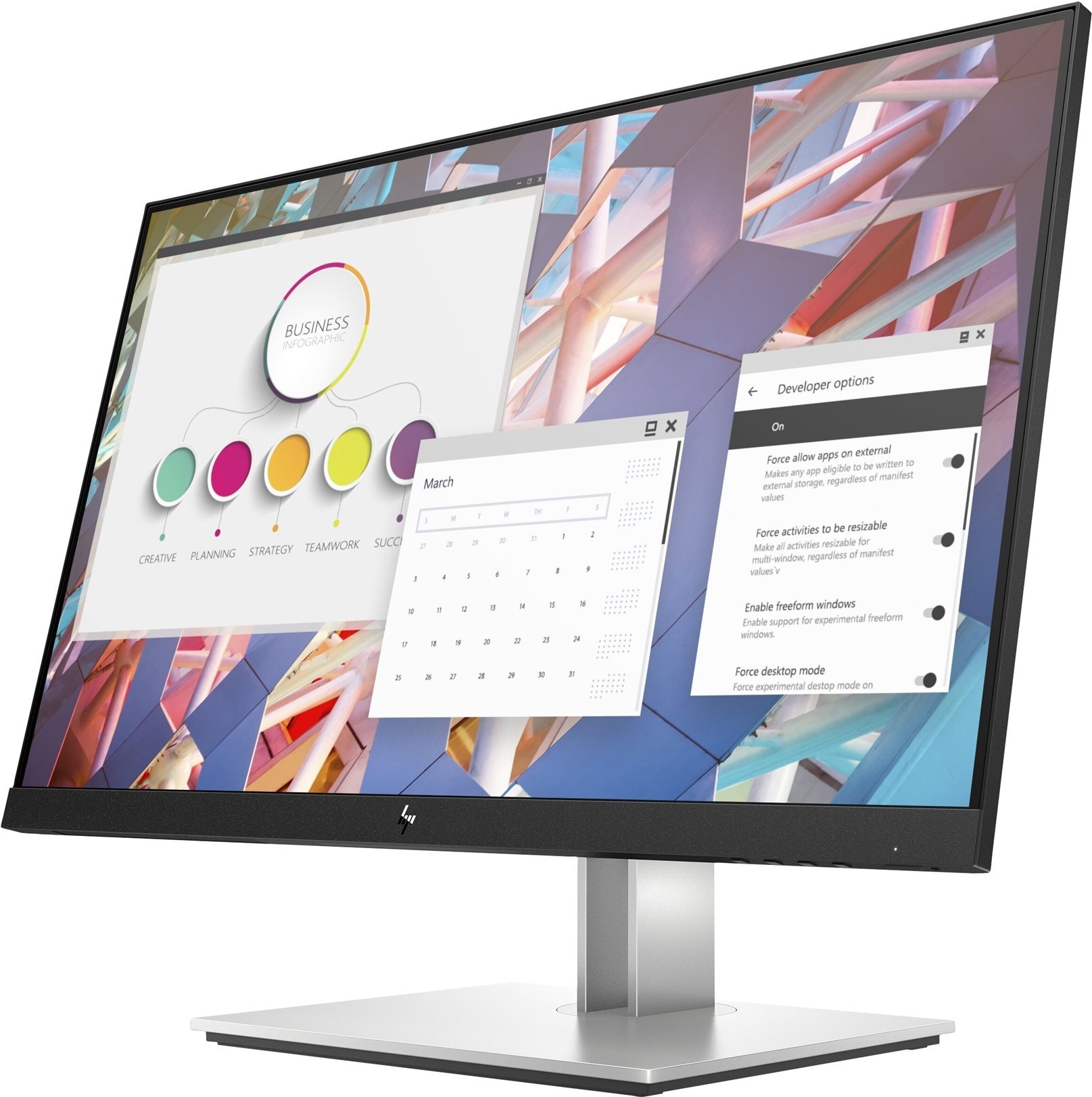HP E-Series E24 G4 23,8" Full HD IPS LED-Monitor HDMI DisplayPort VGA Schwarz