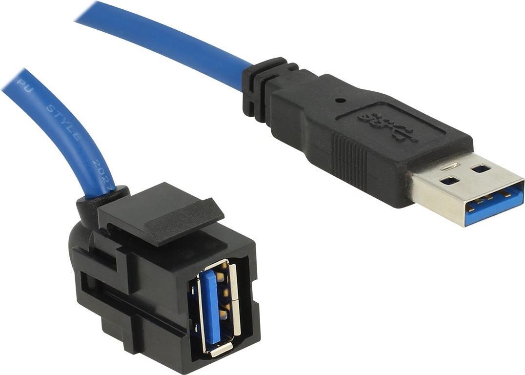 Delock USB-Verlängerungskabel USB Typ A M zu USB Typ A W angled 
