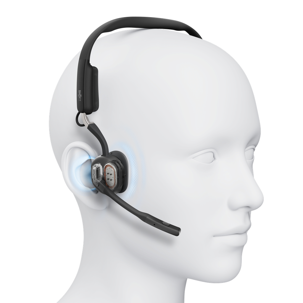 Shokz OpenMeet UC Headset Bluetooth 5.4 Schwarz