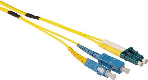 ACT 10 meter Singlemode 9/125 OS2 duplex ruggedized fiber cable with LC en SC connectors. Lc-sc 9/125 os2 rugged 10m (RL5601)