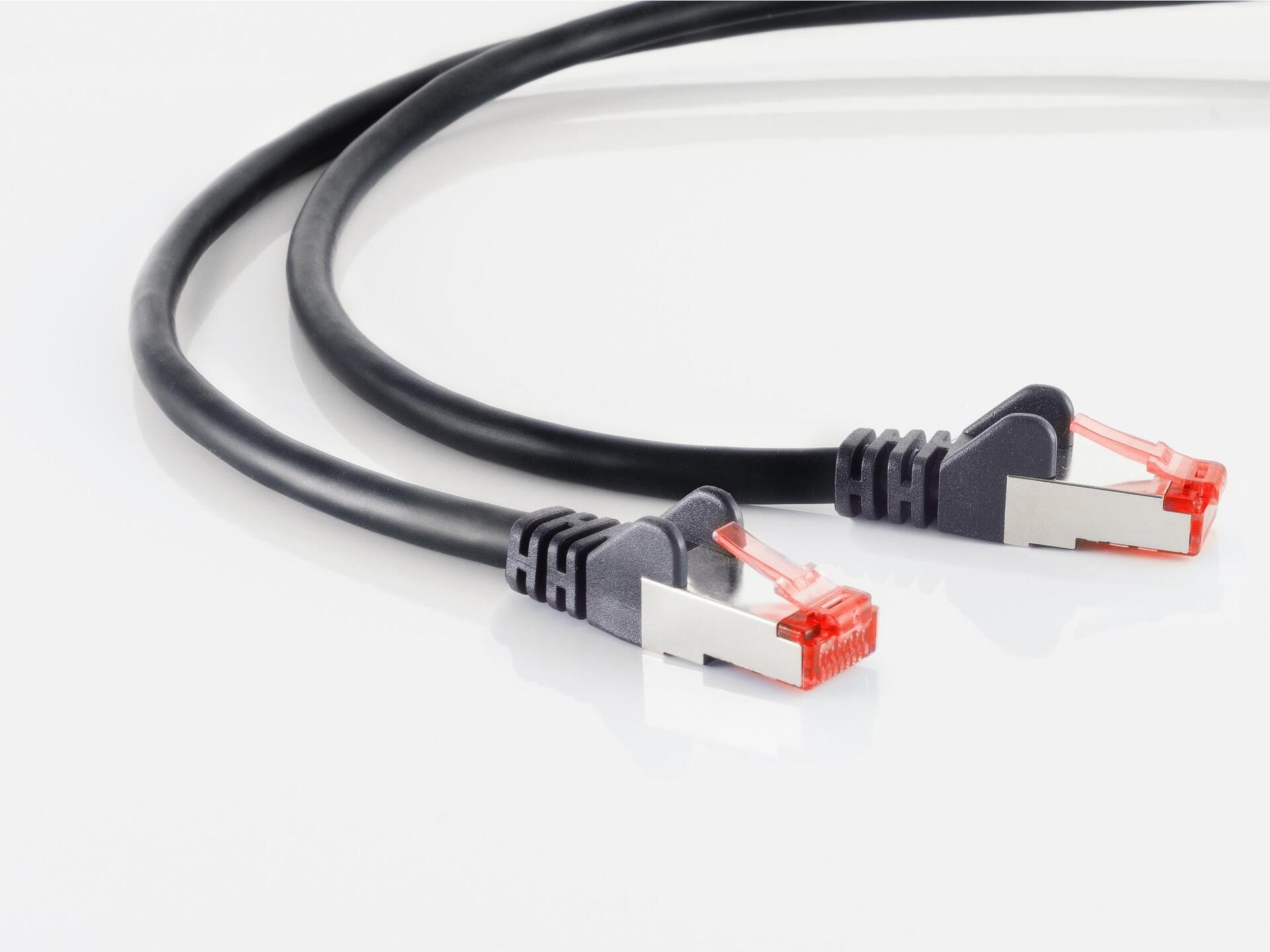 S/CONN maximum connectivity Netzwerkkabel-Patchkabel, cat 6A, S/FTP, PIMF, Halogenfrei, GHMT-ZERTIFIZIERT, schwarz, 3,0m (75713-AS)