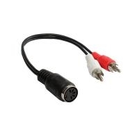 Audio Adapter 5-pol DIN Buchse / 2 Cinch Stecker, 0,2m, Good Connections® (AD-5B2CS)