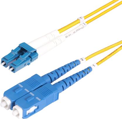 StarTech.com 50m (164ft) LC to SC (UPC) OS2 Single Mode Duplex Fiber Optic Cable, 9/125µm, Laser Optimized, 10G, Bend Insensitive, Low Insertion Loss (SMLCSC-OS2-50M)