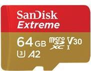 SanDisk Extreme Flash-Speicherkarte (microSDXC-an-SD-Adapter inbegriffen) (SDSQXA2-064G-GN6MA)