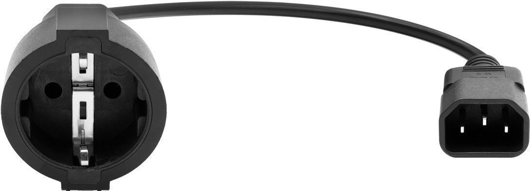 ProXtend PC-C14FF-0002 Stromkabel Schwarz 0,2 m Netzstecker Typ F C14-Koppler (PC-C14FF-0002)
