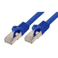 RJ45 Patchkabel mitCat.7 Rohkabel und Rastnasenschutz (RNS®), S/FTP, PiMF, halogenfrei, 600MHz, OFC, blau, 20m, Good Connections® (8070R-200B)