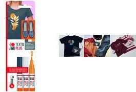 Marabu Textilmarker "Textil Painter Plus", 3er Blister Strichstärke: 3,0 mm, Rundspitze, Stoffmalstift auf - 1 Stück (0118000000081)