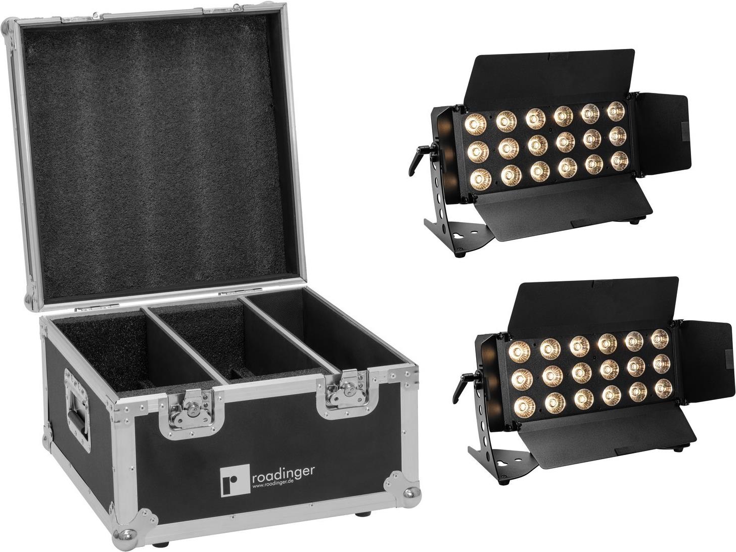 EUROLITE Set 2x LED CLS-18 QCL RGB/WW 18x7W + Flightcase (20001035)
