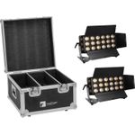 EUROLITE Set 2x LED CLS-18 QCL RGB/WW 18x7W + Flightcase (20001035)