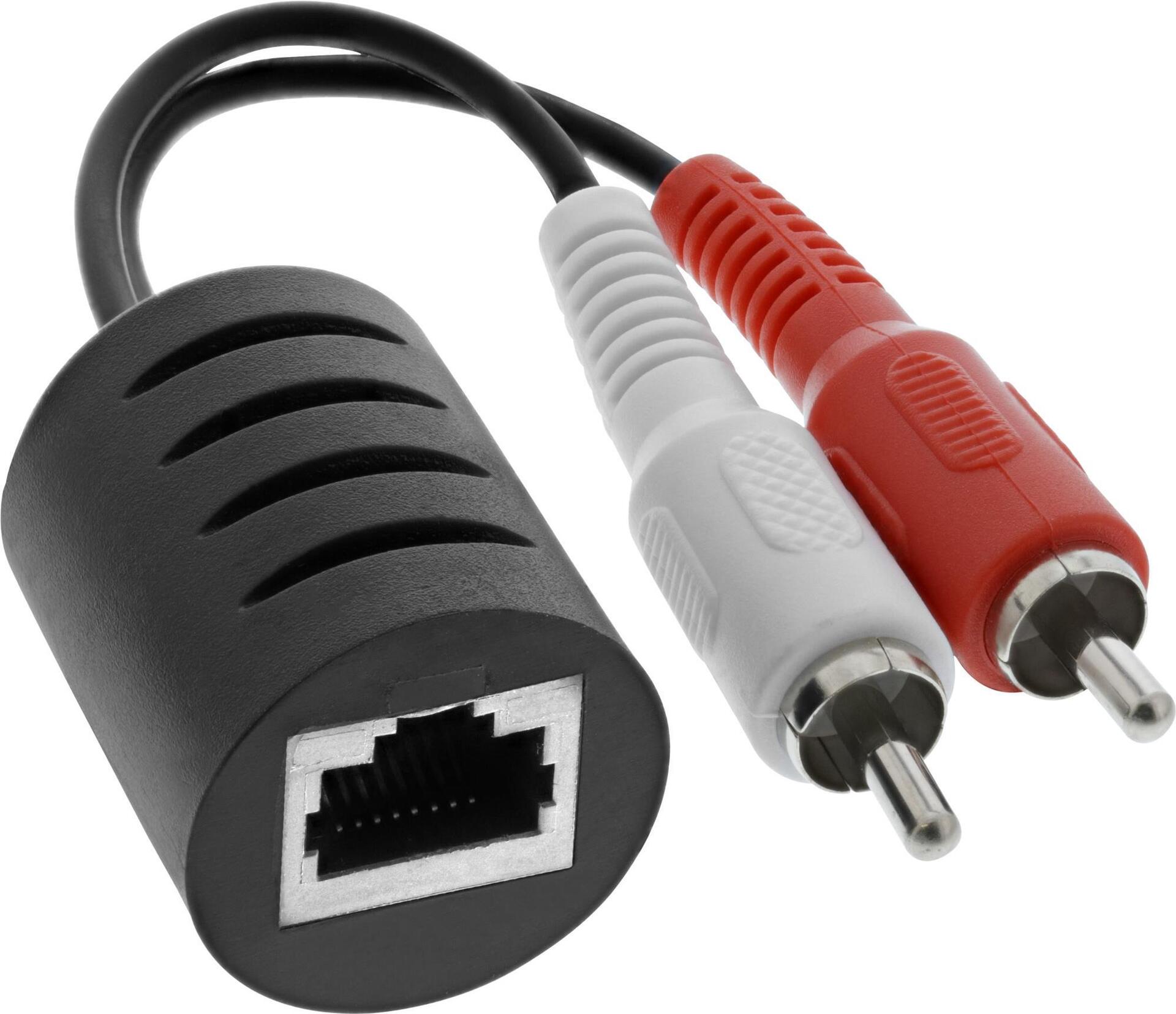 InLine 89003 2x RCA M / 3.5mm RJ45 Schwarz Kabelschnittstellen-/adapter (89003)