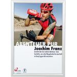 FRANKEN Plakatrahmen "Outdoor", DIN A2, 25 mm Rahmenprofil silbereloxierter Aluminium-Klapprahmen, Kunststoffhebel (BS1703)