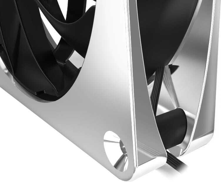 Alphacool Apex Stealth Metall Gehäuselüfter 120 mm 400–3000 RPM Chrom