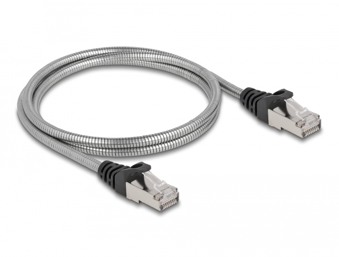 Delock RJ45 Netzwerkkabel Cat.6A S/FTP 2 m Schwarz