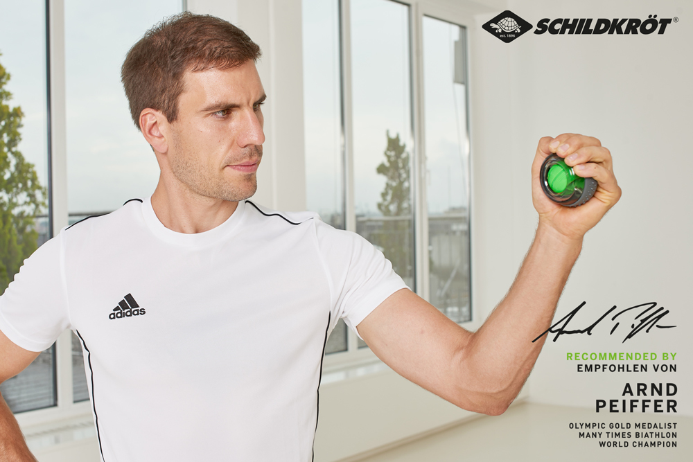 Donic Schildkröt Spinball Hand- und Armtrainer 70 mm 255 g Grün, Grau