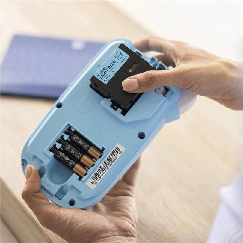 Brother P-Touch PT-N10 Tragbares Beschriftungsgerät Thermodirekt 12 mm Weiß/Blau